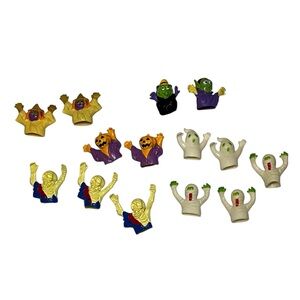 Lot of 14 Vintage Halloween Collectible Silicone Finger Puppets / Ghost Monsters